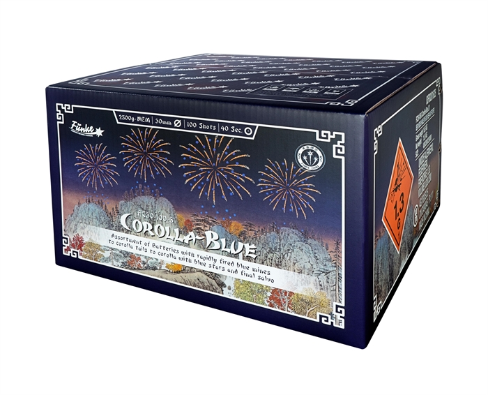 FYRVÆRKERI  - COROLLA BLUE 100 SKUD – 2500G NEM - SKYTS.DK